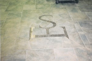 Porcelain Floor With Side Effect Logo Mosaic