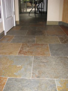 Slate Floor With Offset Pattern