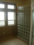 Mud Set Shower With Glass Block&nbsp;Wall